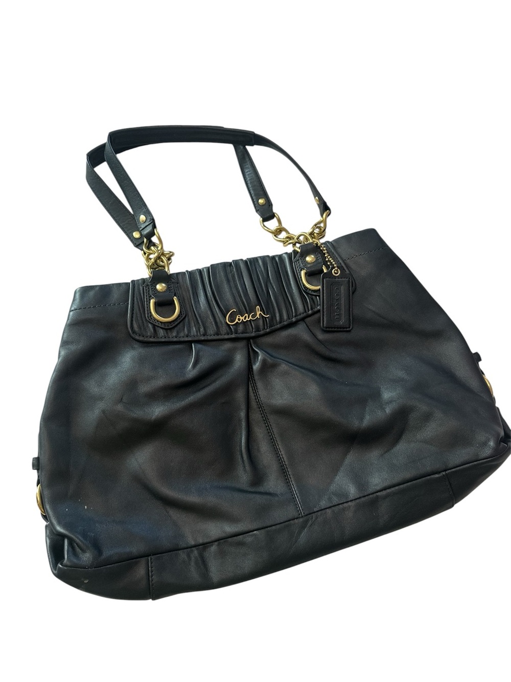 Coach Vintage Ashley Carry All black leather purse 17571